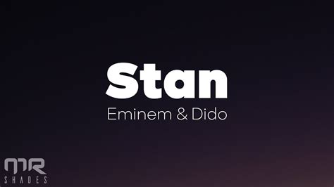 Eminem Stan Lyrics Ft Dido Youtube