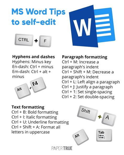 Ms Word Self Edit Tips Ms Word Academic Writing Words