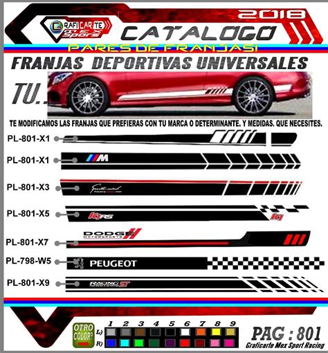 Franjas Laterales Deportivas Para Autos Sticker Tunning Cars 459 00 En Mercado Libre