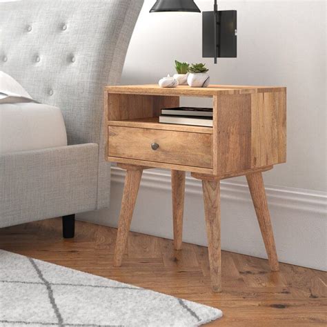 Black sofa table home hallway behind couch entryway foyer skinny narrow console. Hazelwood Home 1 Drawer Bedside Table & Reviews | Wayfair ...