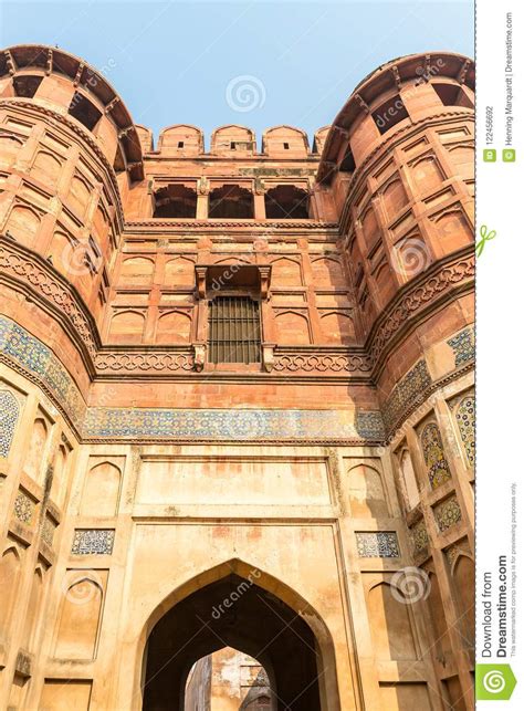 Entry Gate Of The Agra Fort Agra Uttar Pradesh India Stock Photo