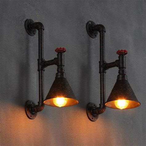 Free shipping and free returns on prime eligible items. Industrial Wall Pipe Lamp Retro Light Steampunk Vintage ...