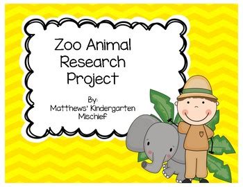 Zoo Animal Research by Matthews' Kindergarten Mischief | TpT