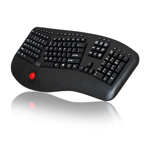 Tru Form 3500 24 Ghz Wireless Ergonomic Trackball Keyboard Adesso Inc
