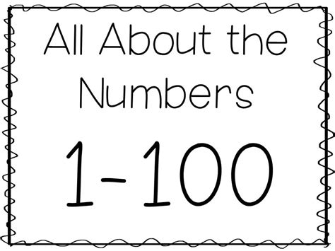All About Numbers Worksheet