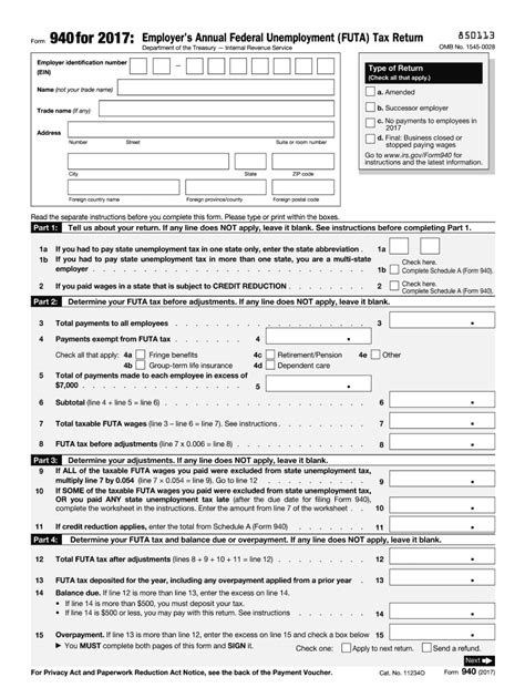 Irs Form 940 Fill Out And Sign Printable Pdf Template Airslate Signnow