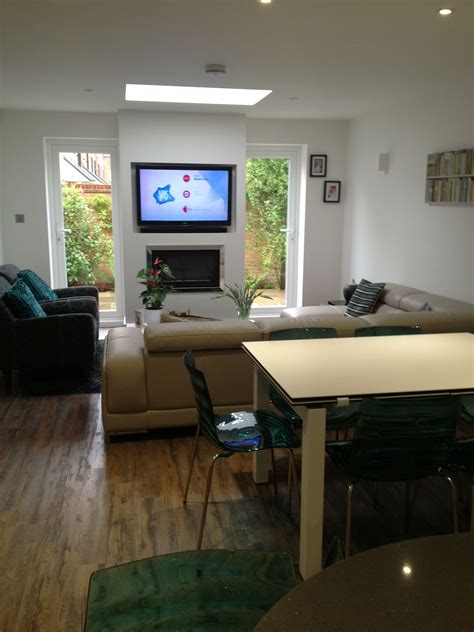 A large and in charge coffee table that has a cool and stylish industrial feeling to it. Gas fire under TV with two doors opening out to a patio. L ...