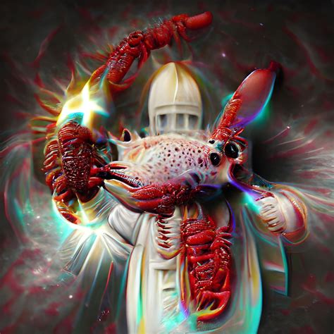 Cosmic Horror Lobster Pope 8k Resolution Ai Generated Artwork