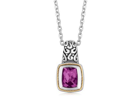 Capture great deals on stylish fine pearl necklaces & pendants from mikimoto, estate, tiffany co & more. Rectangular Amethyst Milgrained Pendant Necklace in 18k ...