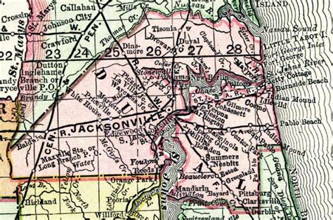 Map Of Duval County Florida 1898