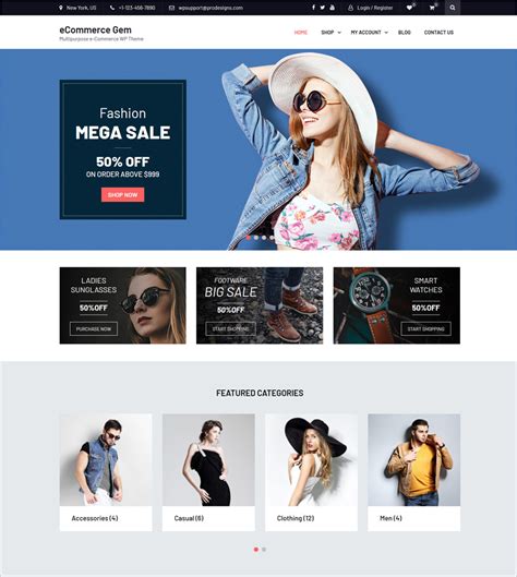 Online Store Website Template Free Download