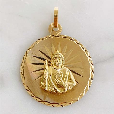 Dije Medalla De San Judas Tadeo Oro 10k Mod 38 | Mercado Libre