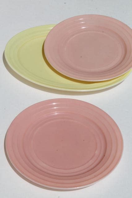 Hazel Atlas Moderntone Depression Glass Dishes Platonite Pastels Pink