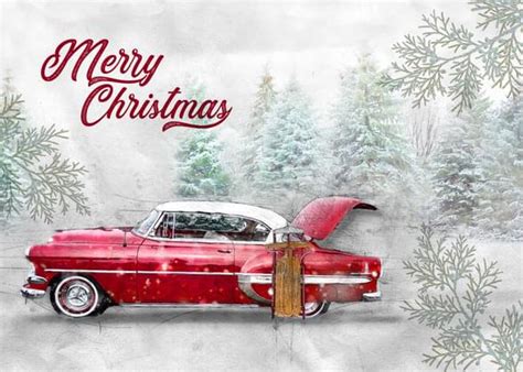 Christmas Cards With Antique Cars | Christmas Carol