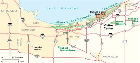 Map Of Indiana Dunes System Map