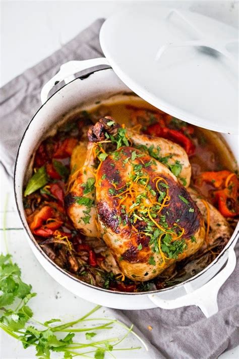 Roast the chicken in the lower third of the oven, stirring during the last 10 minutes to coat with the sauce, until it is cooked through and the sauce begins to caramelize, 45 minutes to 1 hour. Cuban Mojo Chicken with Chili Roasted Yams | Feasting At Home