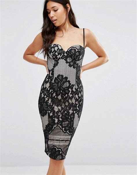 Boohoo Boohoo Lace Overlay Strappy Dress Dresses Strappy Dresses
