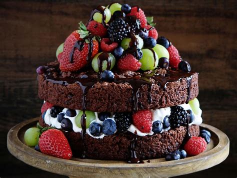 Naked Chocolate Cake Recipe Amanda Rettke Food Network