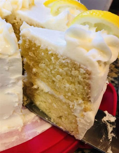 Homemade Lemon Layer Cake With Lemon Buttercream Icing Hungry Six