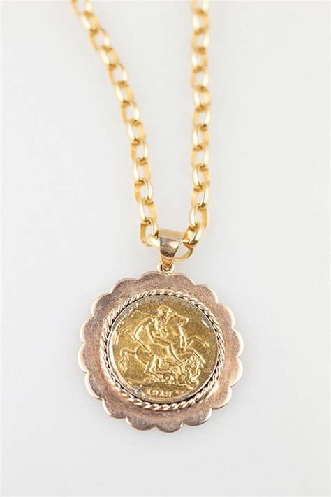 1912 Gold Sovereign Pendant On 9ct Chain Pendants Lockets Jewellery