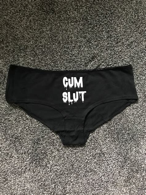 Cumslut Cum Slut Thong Hot Wife Bbc Panties Daddy Knickers Etsy