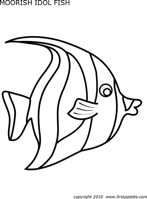 Tropical fish coloring easy bowl template. 5+ Fish Template Free Download