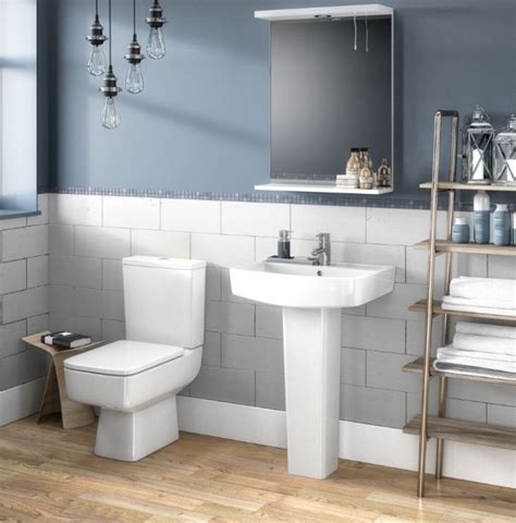 Bliss 4 Piece Bathroom Suite Toilet And 600mm 1th Basin With Pedestal