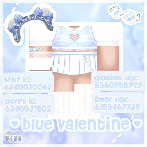 Four Baby Blue Soft Aesthetic Roblox Outfits With Matching Hats And