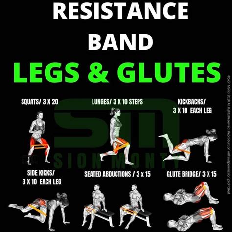 Legs And Glutes Band Workout By Sionmonty Band Workout Leg Workouts For Men Resistance