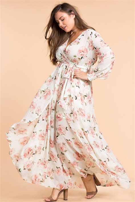 Style casual,holiday pattern solid detail paneled,color block,side pockets collar crew neck sleeves type short sleeves length maxi material polyester,cotton,linen season. Women's Plus Size Maxi Dresses | Floral Shine Maxi Dress ...