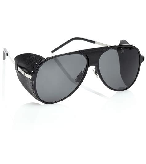 Saint Laurent Classic 11 Blind Spoiler Aviator Sunglasses In Black Lyst