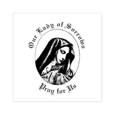 Our Lady Of Sorrows Mater Dolorosa Rubber Stamp