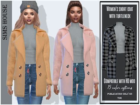 Short Coat With Turtleneck By Sims House At Tsr Sims 4 Updates