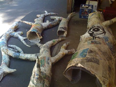 The Makings Of A Large Living Paper Mache Tree With Images