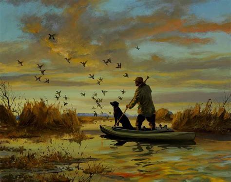 Promising Start Duck Hunting Painting By Brett J Smith