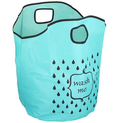 Xxl Laundry Bin Bag Basket Handles Foldable Washing Clothes Storage