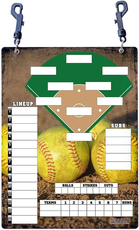 Metal Magneticdry Erase Baseballsoftball Lineup Board