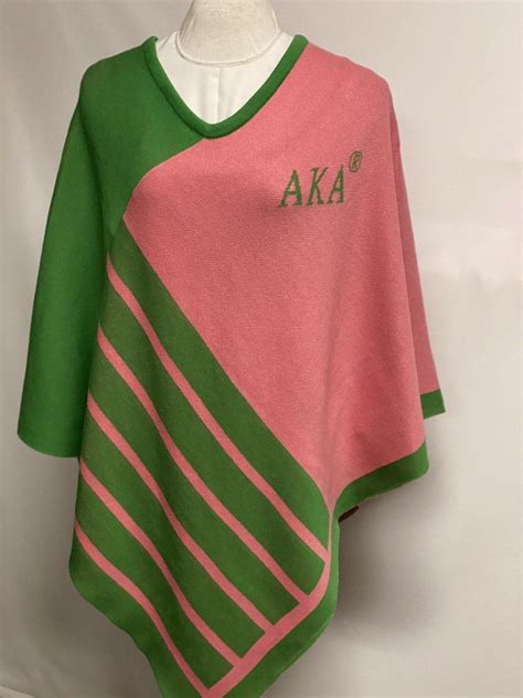 Alpha Kappa Alpha Knit Poncho Alpha Kappa Alpha Clothing Alpha Kappa
