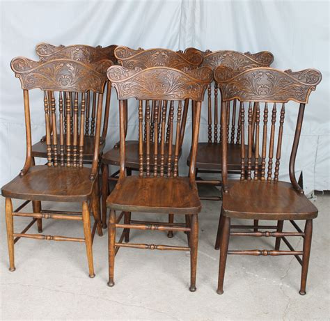 Bargain Johns Antiques Antique Matching Set Of Six Pressback Chairs