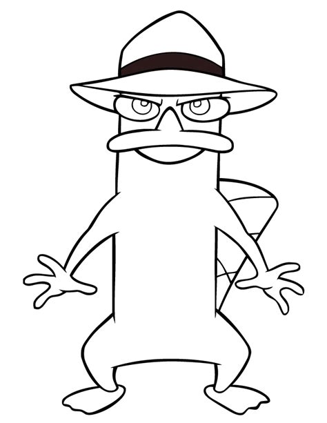 View Perry The Platypus Coloring Page Png Martin