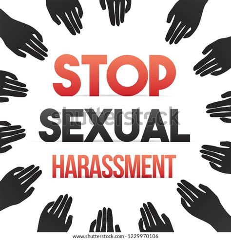 stop sexual harassment concept vector de stock libre de regalías 1229970106 shutterstock