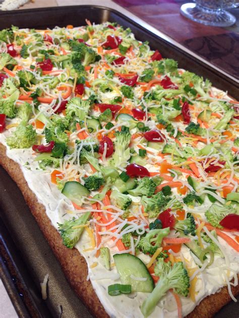 Veggie Pizza With Hidden Valley Ranch And Cream Cheese