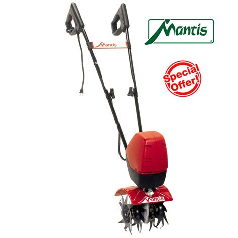 Mantis Electric Tiller Cultivator With Kickstand
