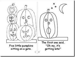 five little pumpkins coloring book | Five little pumpkins, Halloween preschool, Halloween theme