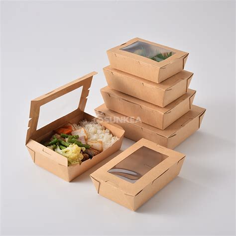 Paper Salad Box With Clear Window Buy Takeaway Taste Boxes Salad