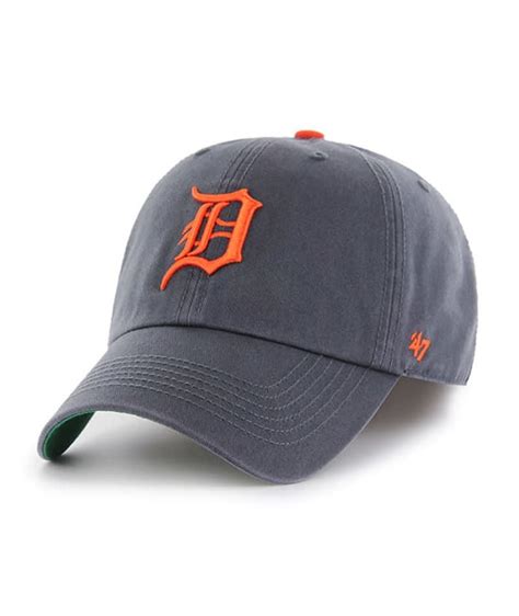 Detroit Tigers 47 Brand Vintage Navy Road Franchise Fitted Hat Fitted