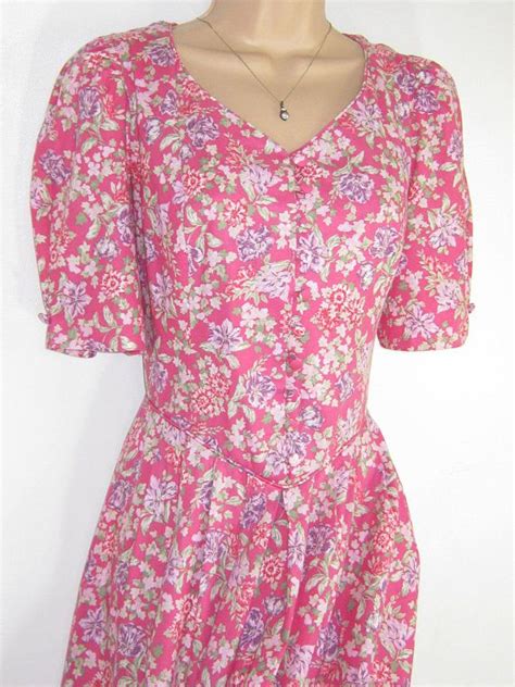 Laura Ashley Vintage Clover Pink Primrose Garden Summer Tea Etsy Uk