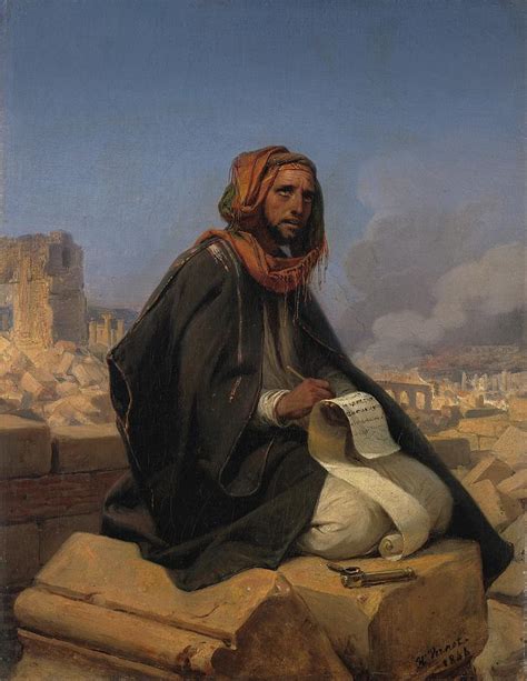 Jeremiah On The Ruins Of Jerusalem Painting By Horace Vernet Fine Art