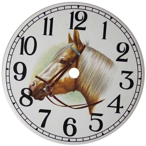 6inch Ceramic Clock Horses Head Roman Face