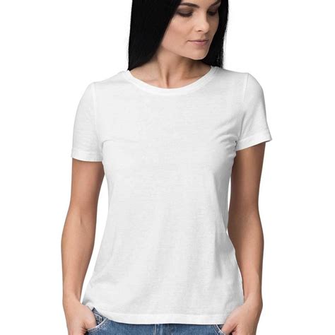 Blankstyle has a wide selection of cotton and blended white shirts and tees comfortable for any season. Women's White Plain T-Shirt - Yodokart